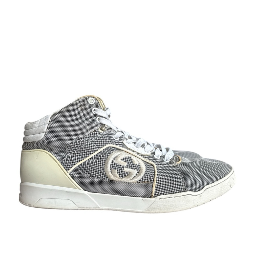 Gucci Baling Fabric Nappa Moorea Interlocking G men's high-top sneaker US12 - Picture 2 of 13